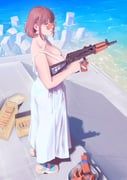 bbk_(zuoteng_lucha), original, zuoteng_lucha, 1girl, aks-74u