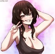 bonnouji_momoha, kimi_no_koto_ga_dai_dai_dai_dai_daisuki_na_100-nin_no_kanojo, dutch_(tdchss), 1girl, arm_behind_head