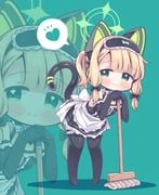 midori_(blue_archive), midori_(maid)_(blue_archive), blue_archive, takahero, 1girl
