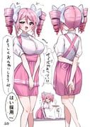 pino_(jashin-chan_dropkick), jashin-chan_dropkick, nbnbmanamin, 1girl, anger_vein