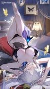 echocalypse, arms_up, bare_arms, bare_legs, bare_shoulders