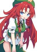 hong_meiling, touhou, e.o., 1girl, beret