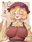 aki_minoriko, touhou, arinu, 1girl, apron