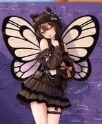 sawatari_coco, mahou_shoujo_no_majo_saiban, derk_maxx, 1girl, bare_shoulders