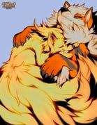 arcanine, ninetales, pokemon, falvie, animal_focus