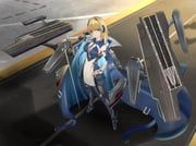 original, artknight045, 1girl, aircraft_carrier, blonde_hair