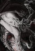 original, phanthema, 1boy, arm_up, covering_one_eye