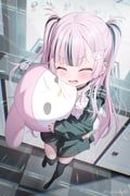 original, tsukiman, 1girl, :d, black_hair