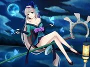 aoandon, onmyoji, qiye_luoying, 1girl, bare_shoulders