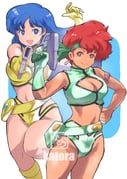 kei_(dirty_pair), yuri_(dirty_pair), dirty_pair, k_katora, 2girls