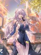velina_airgid, zenless_zone_zero, afezeria, 1girl, against_railing