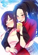 jiro_kyoka, yaoyorozu_momo, boku_no_hero_academia, cherry_in_the_sun, 2girls