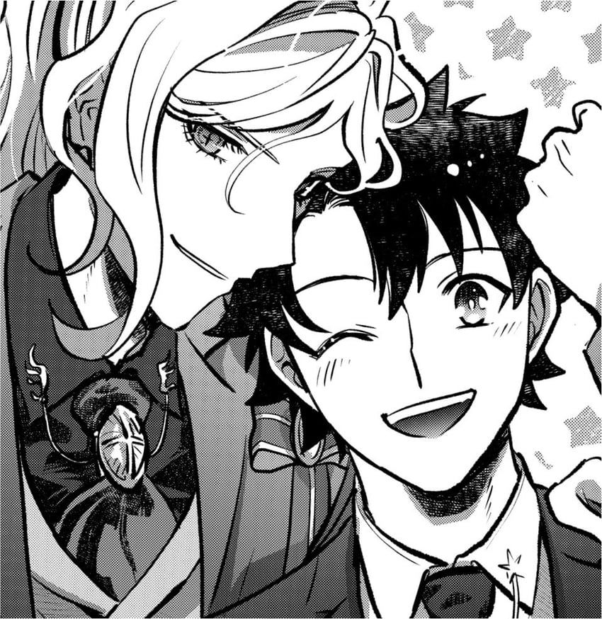edmond_dantes_(fate), fujimaru_ritsuka_(male), fujimaru_ritsuka_(male)_(chaldea_academy_school_uniform), the_count_of_monte_cristo_(academy_outfit)_(fate), the_count_of_monte_cristo_(fate)