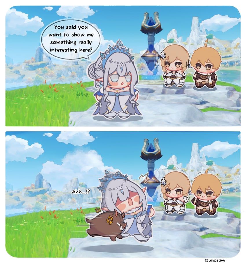 aether_(genshin_impact), anastasya_feodorovna_snezhnaya, lumine_(genshin_impact), genshin_impact, unosaki2