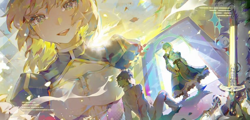 artoria_pendragon_(fate), emiya_shirou, saber_(fate), fate/stay_night, fate_(series)