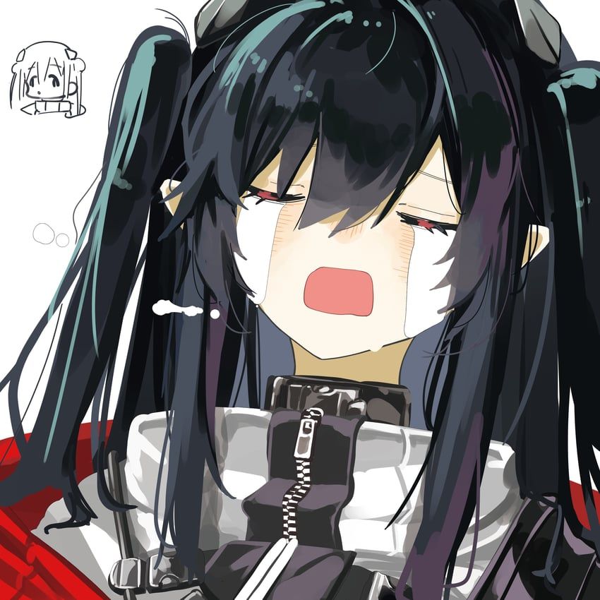 closure_(arknights), arknights, taiiiyakiii, 1girl, black_hair