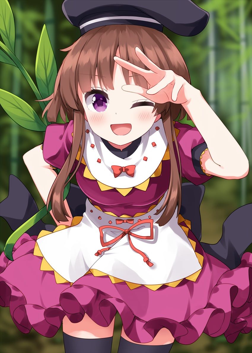 nishida_satono, touhou, ruu_(tksymkw), 1girl, :d