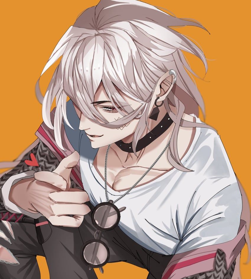 kaida_shion, paradox_live, rai_thunder00, 1boy, black_collar