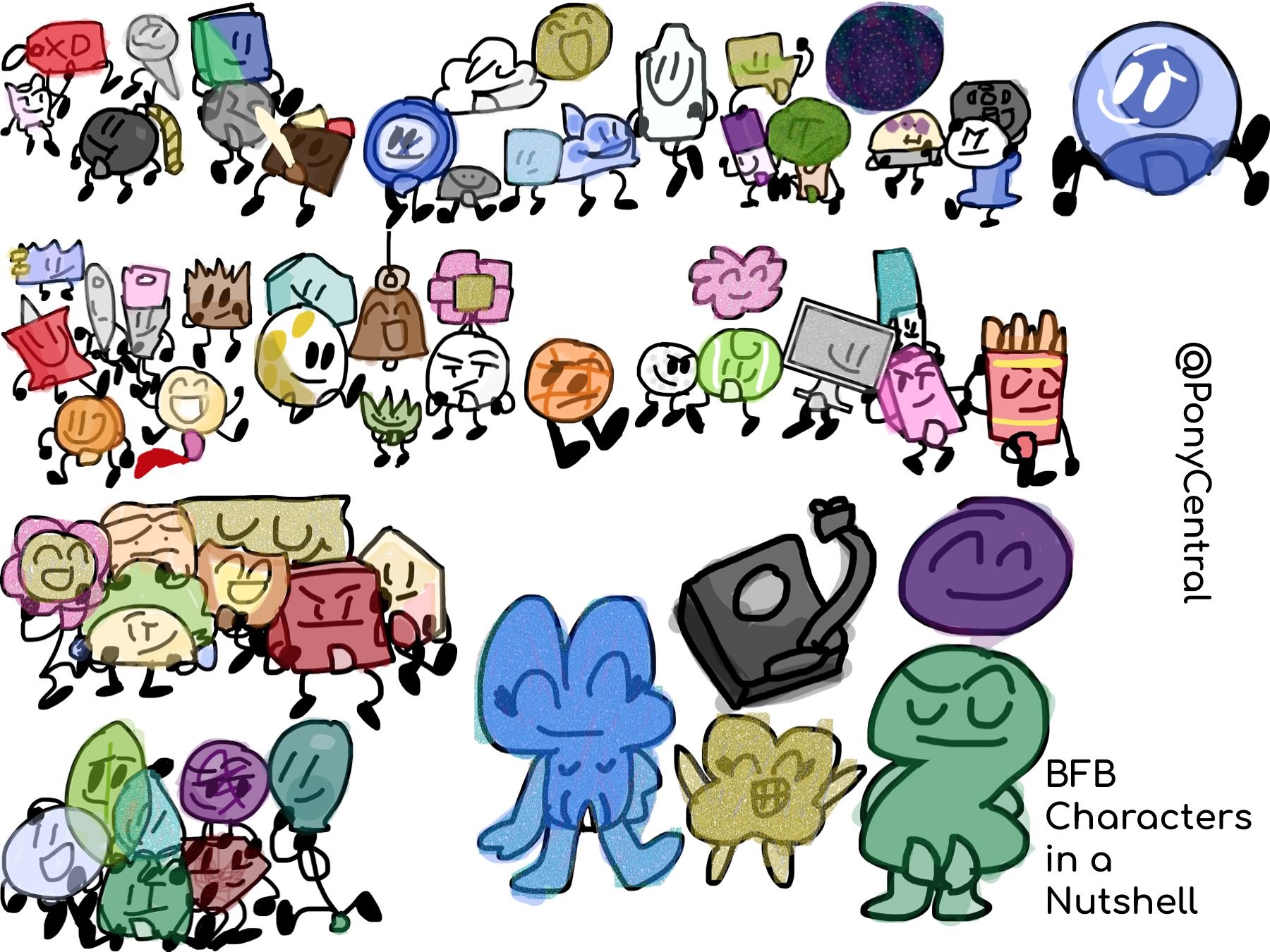 Announcer, Balloony, Barf_Bag, Basketball, Battle_for_Dream_Island