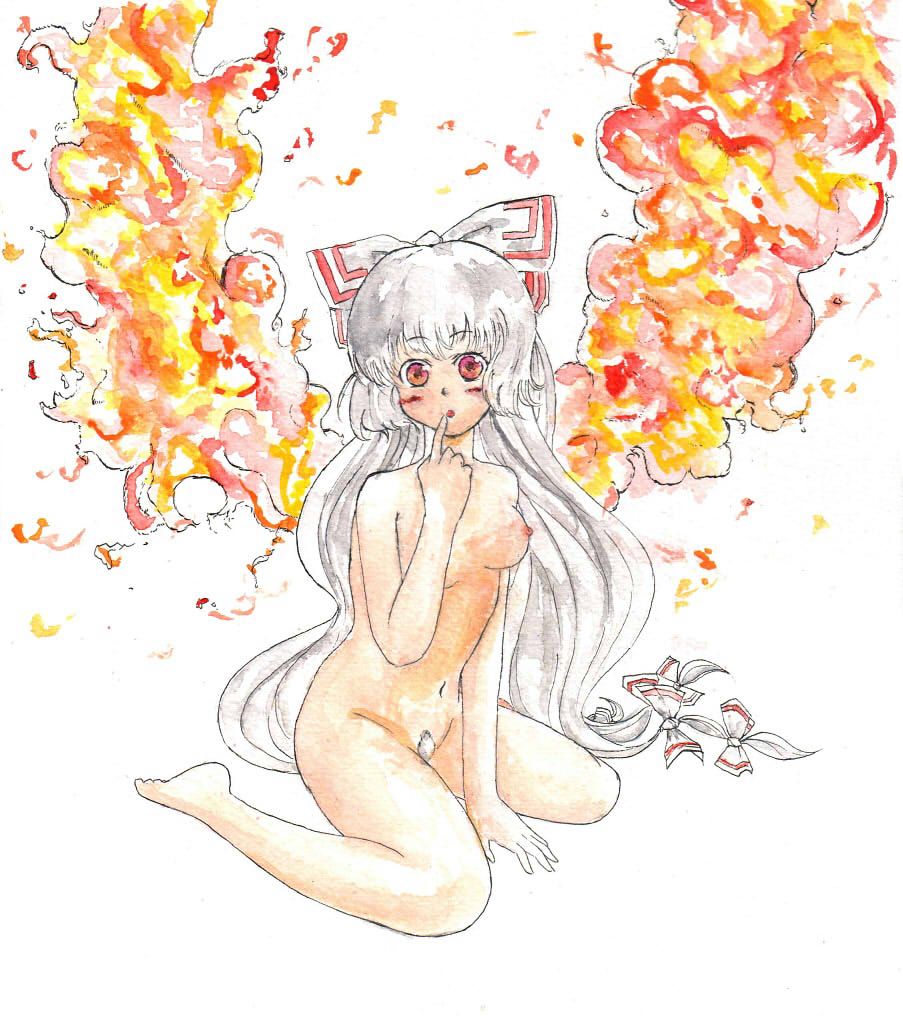 Fujiwara_no_Mokou, Touhou, harikona