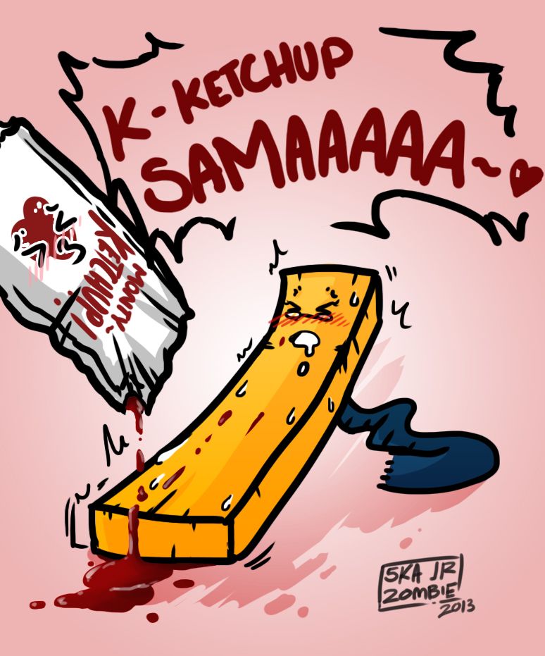 French_Fries, Ketchup, SkaJrZombie, food, inanimate