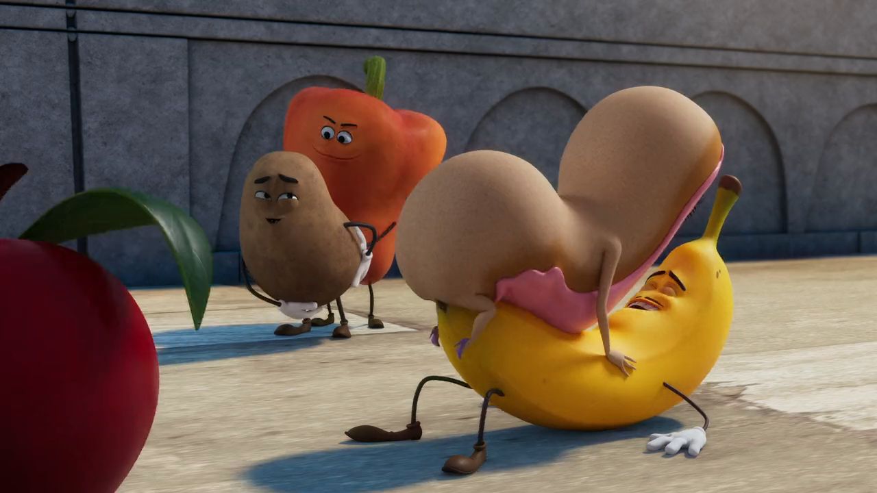 Banana, Donut, Potato, Sausage_Party:_Foodtopia, red_pepper