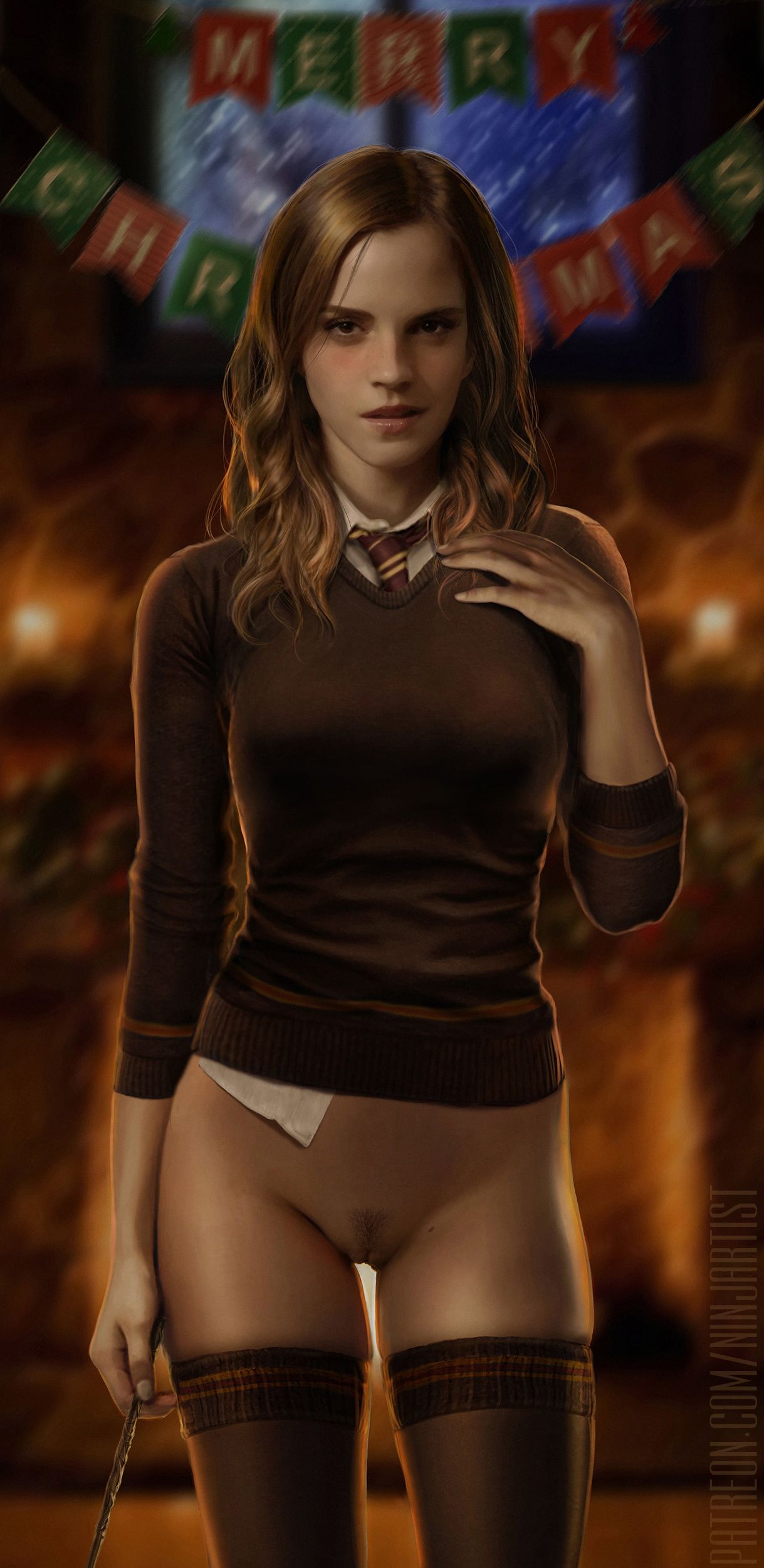 Christmas, Emma_Watson, Harry_Potter, Hermione_Granger, NinjaArtist