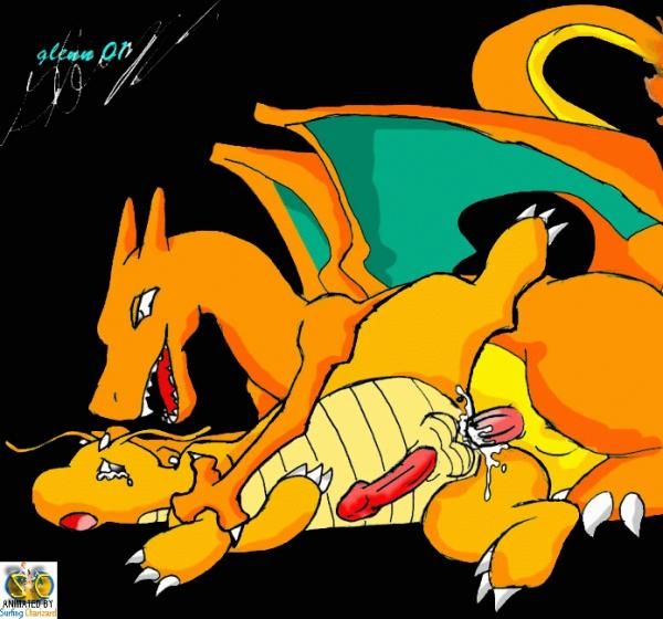 Charizard, Dragonite, Porkyman, Surfing_Charizard