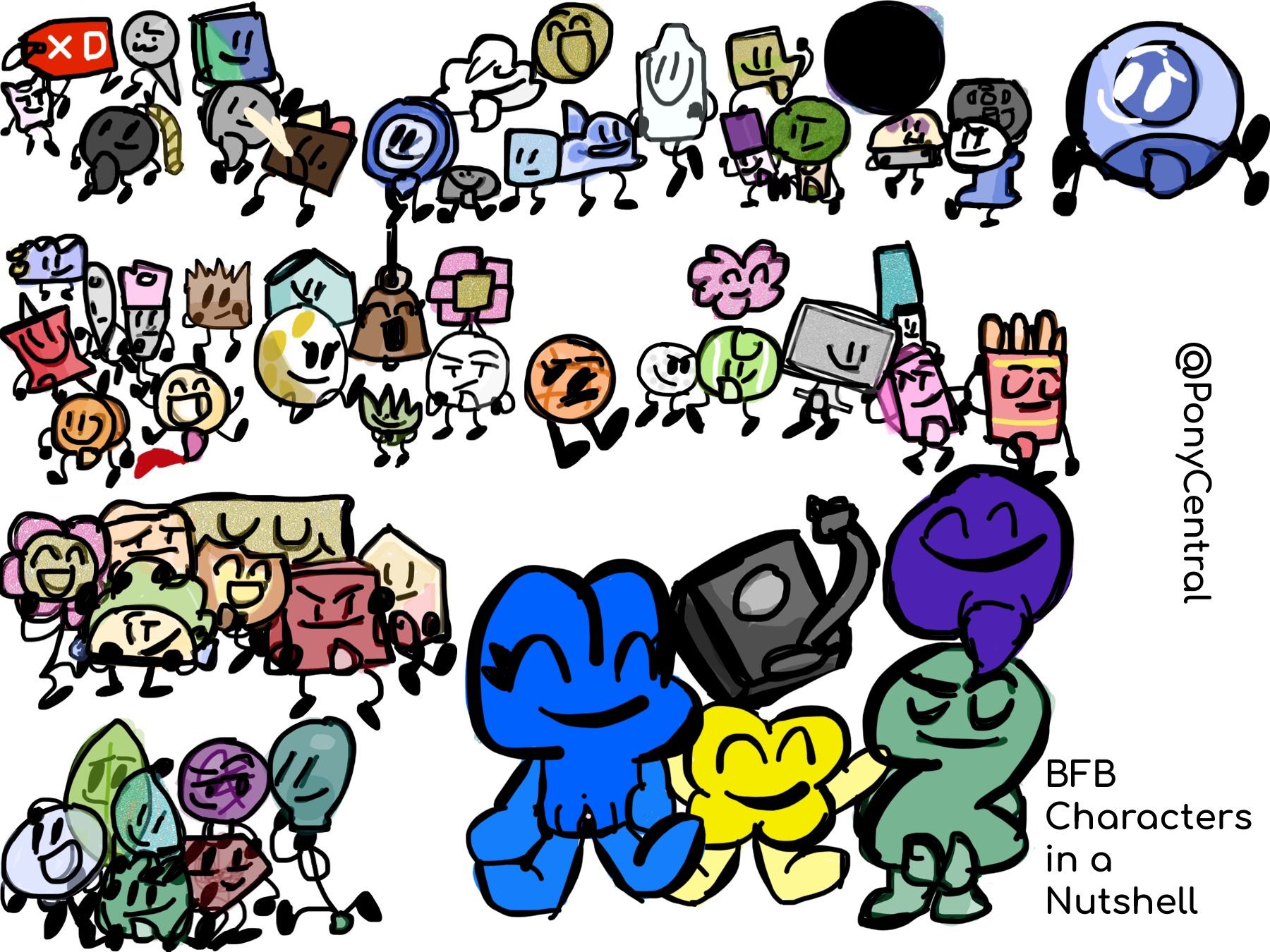 Announcer, Balloony, Barf_Bag, Basketball, Battle_for_Dream_Island