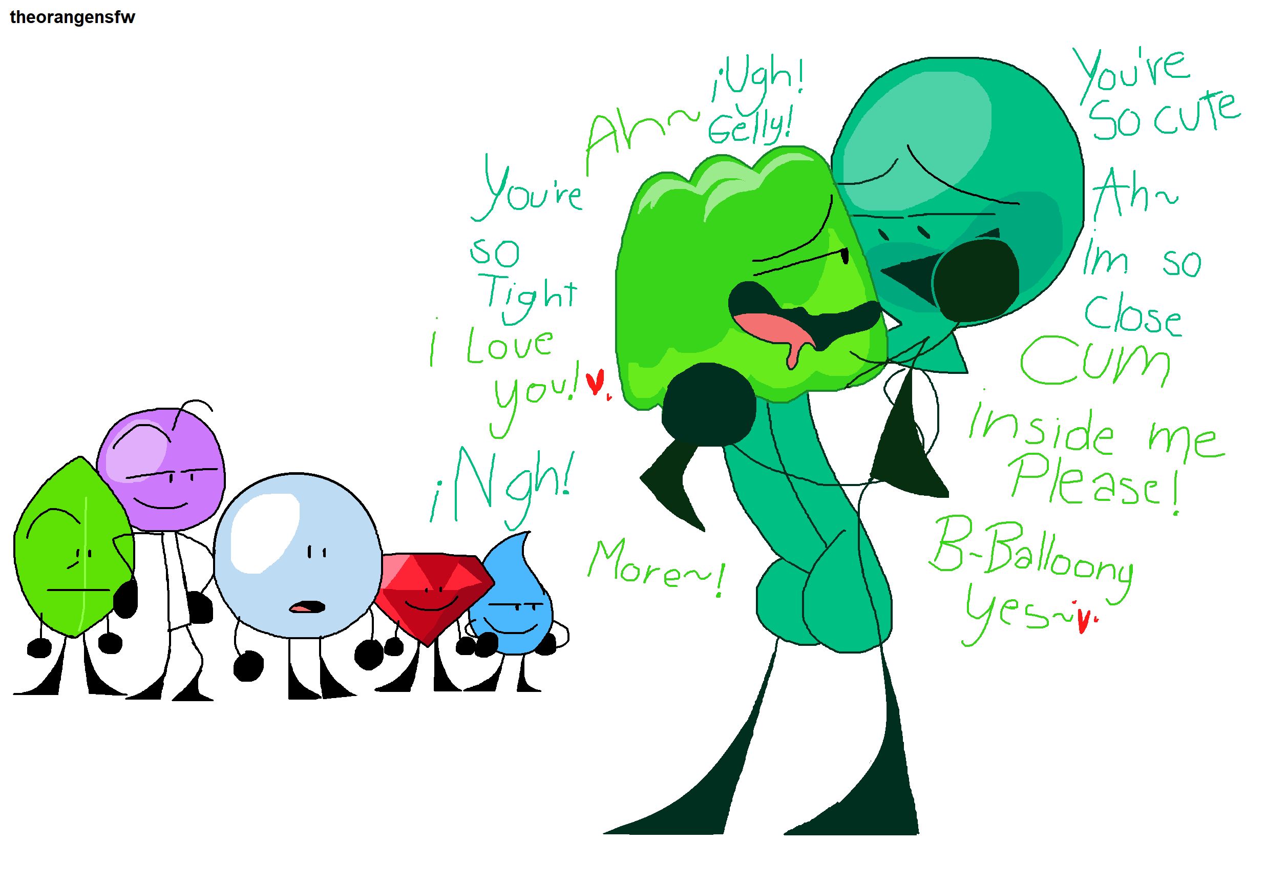 Balloony, Battle_for_Dream_Island, Bubble, Gelatin, Have_cots
