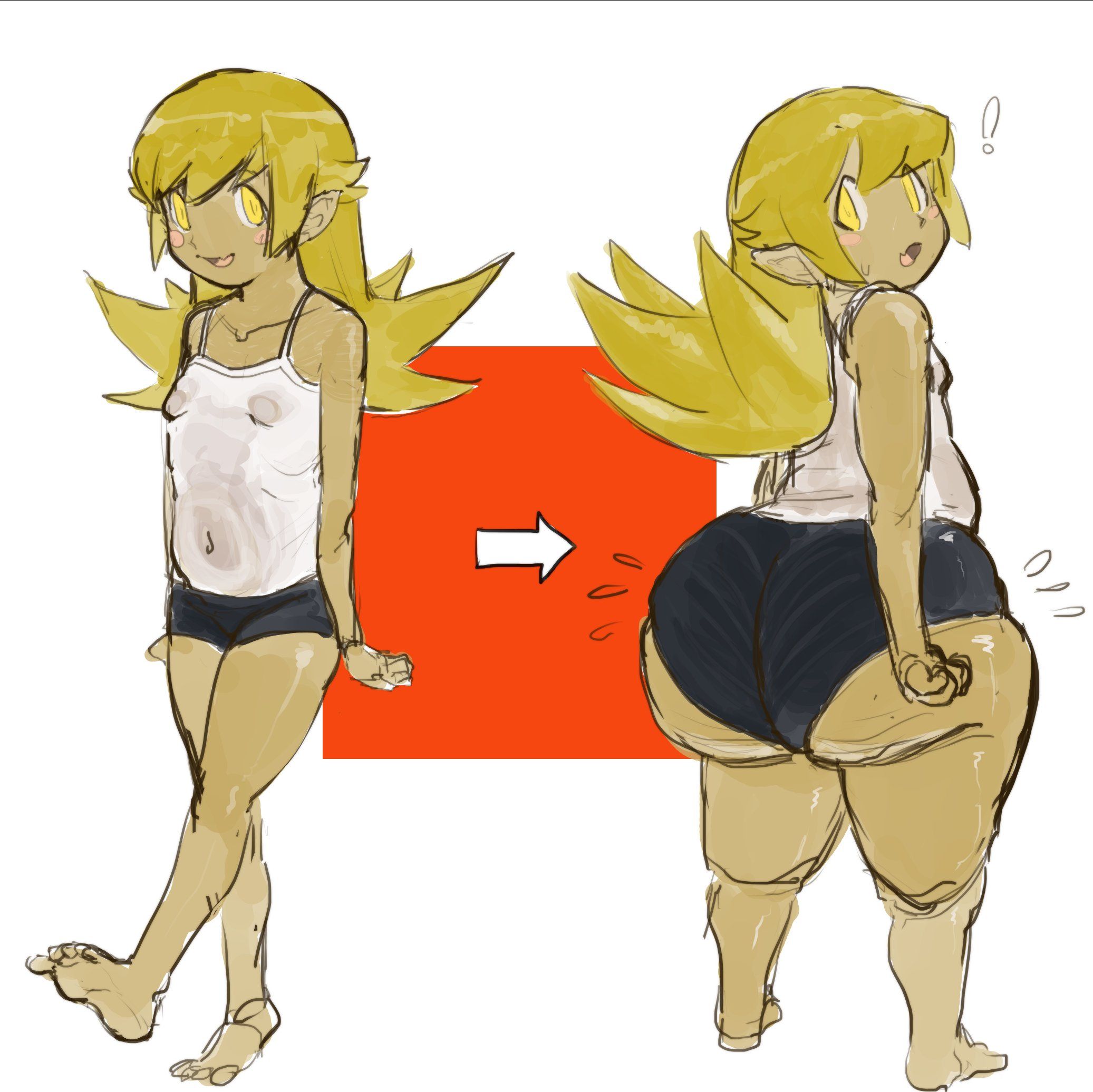Bakemonogatari, Shinobu_Oshino, obamaslippers