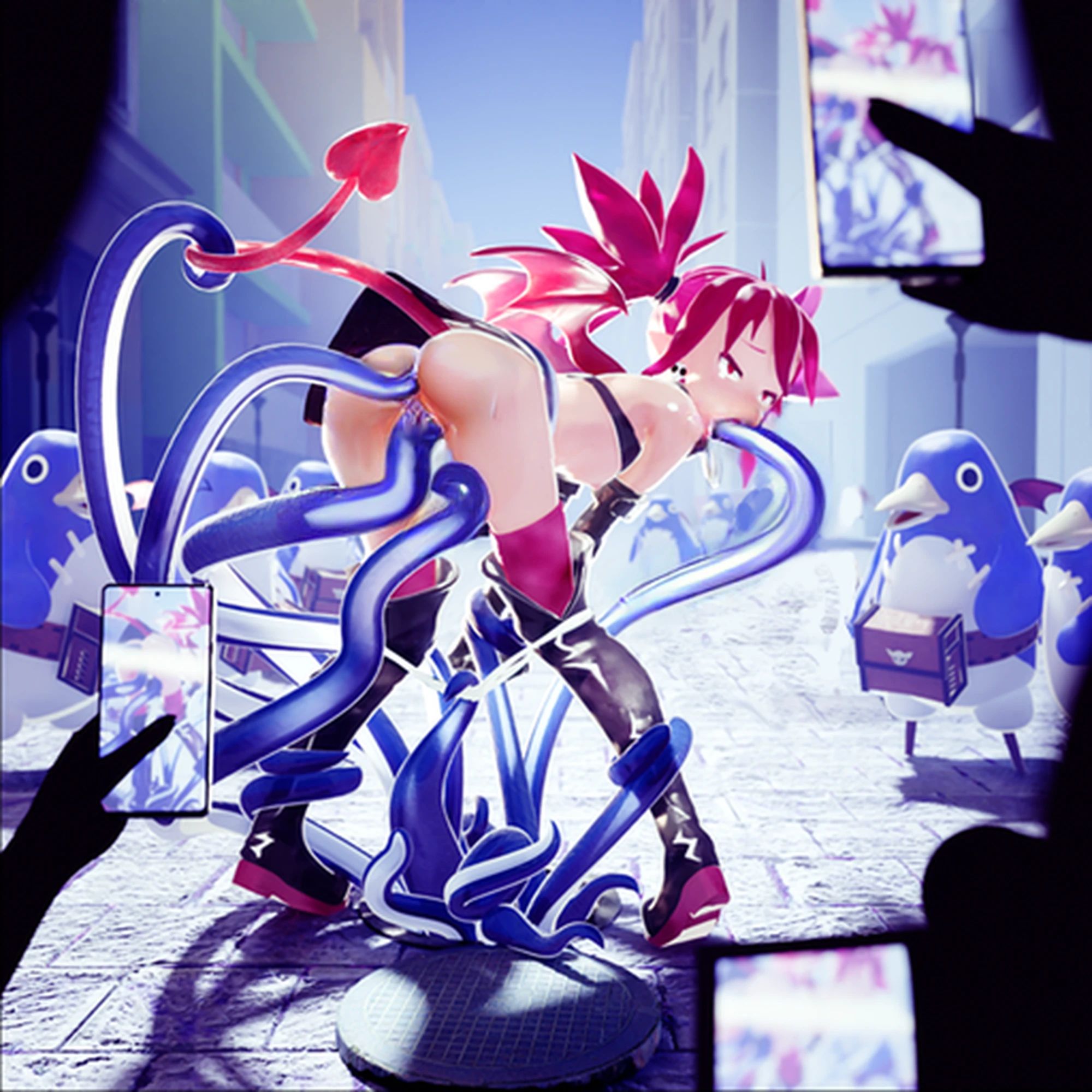 Disgaea, Etna, Prinny, beanis