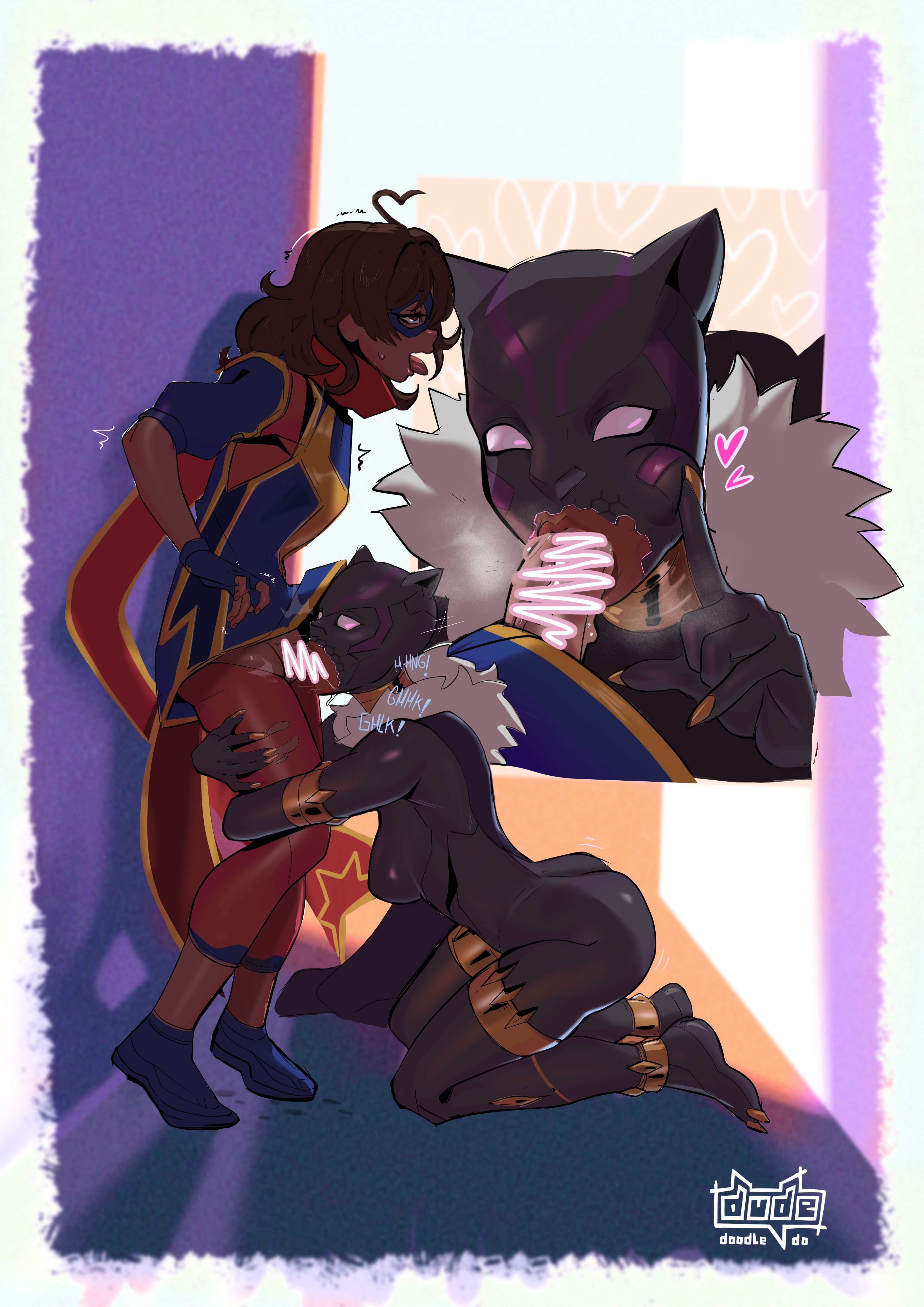Black_Panther, Dude-Doodle-Do, Kamala_Khan, Marvel, Marvel_Tokon:_Fighting_Souls