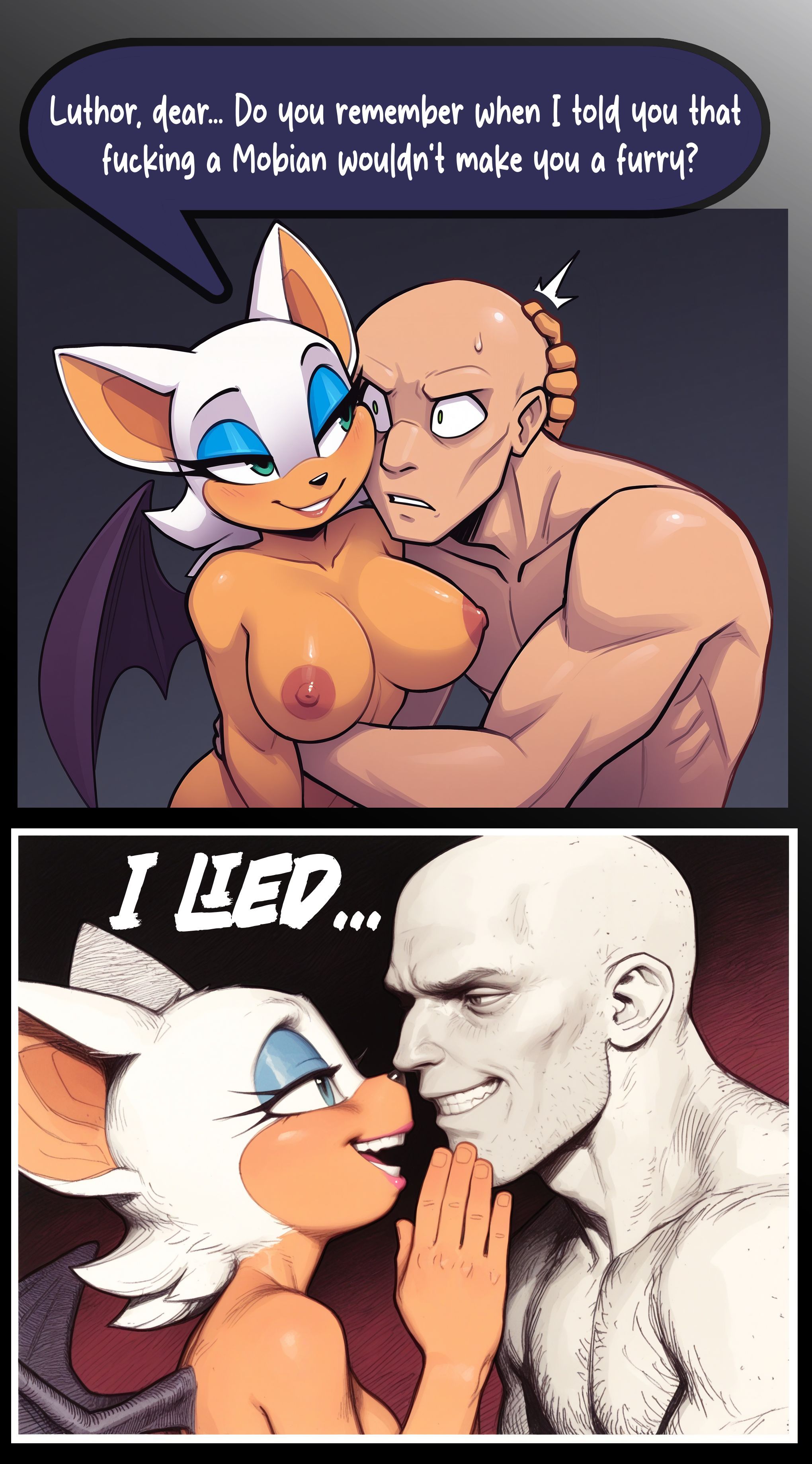 AI-generated, DC, Lex_Luthor, Rouge_the_Bat, Sonic_the_Hedgehog_(series)