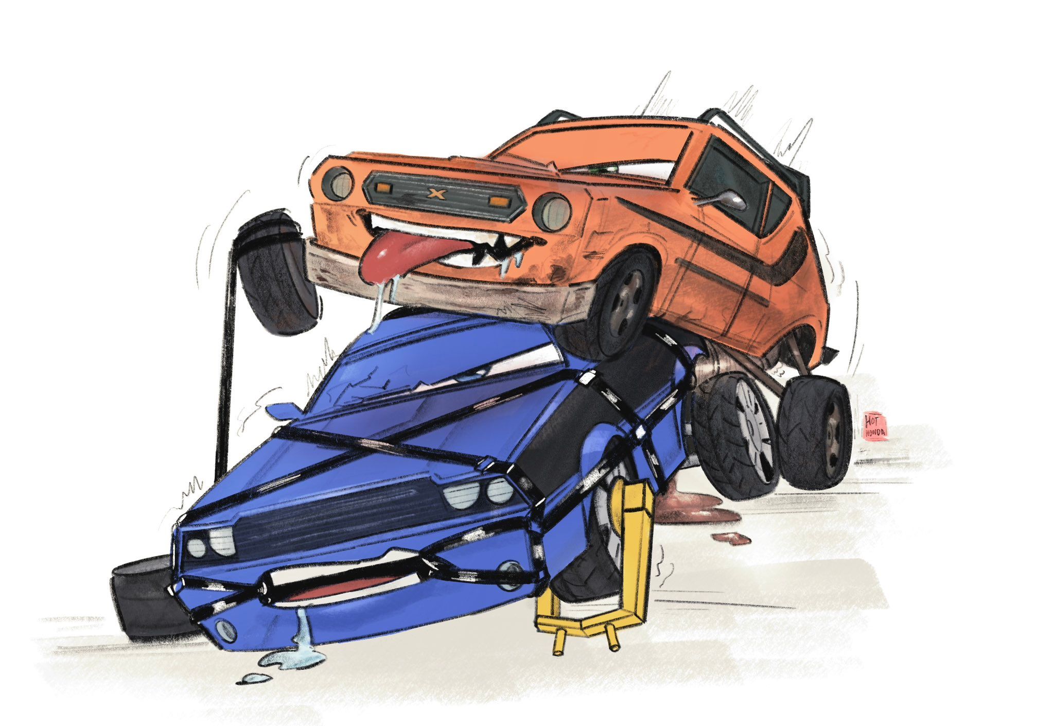 Cars, Grem, H0tHonda, Rod_Redline