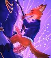 Chief_Bogo, Nick_Wilde, Zootopia, animated, norubahu