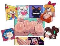 Ami_Mizuno, Artemis, Luna, Makoto_Kino, Minako_Aino