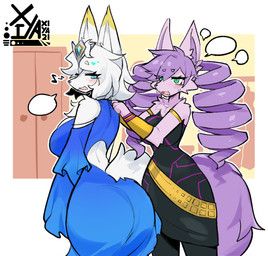 shiyaa_stuff, anthro, big_breasts, big_butt, black_clothing