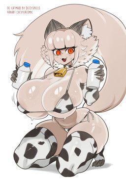 catmaid_(cibastion), lucyfercomic, animal_print, animal_print_bikini, animal_print_thigh_highs