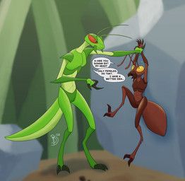 birbdrain, 3_fingers, against_surface, ambiguous_gender, ant