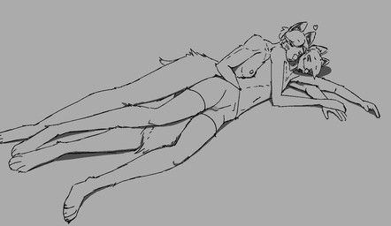 angie_(himynameis), megan_(himynameis), himynameis, anthro, arm_tuft