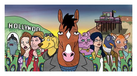 bojack_horseman_(character), charlotte_carson, diane_nguyen, mr._peanutbutter, neal_mcbeal
