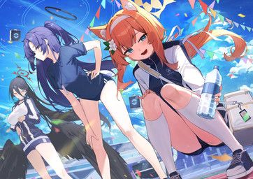 hasumi_(blue_archive), mari_iochi, yuuka_(blue_archive), blue_archive, nexon