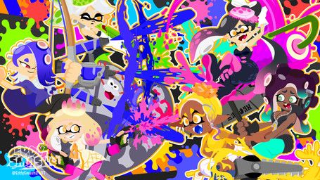 big_man_(splatoon), callie_(splatoon), deep_cut_(splatoon), frye_(splatoon), marie_(splatoon)