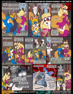 condom_crusader, feral_menace, firecat, harpyness_(kitsune_youkai), kit_(kitsune_youkai)