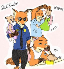 juniper_wilde_(sunnypompom06), nick_wilde, disney, zootopia, sunnypompom06