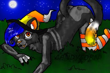 halloween, candycorn, anthro, ass_up, biped