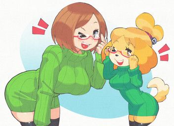 isabelle_(animal_crossing), nikki_(swapnote), animal_crossing, nintendo, swapnote_(copyright)