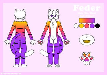 feder_(federsunsetcat), federsunsetcat, anthro, black_nose, claws