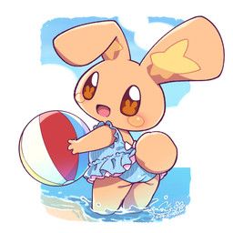 mahousa_(cotora), cotora, anthro, backless_swimsuit, ball